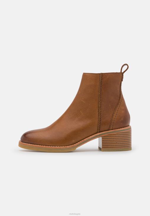 Clarks 0DX8L7086 botines colonia con cremallera clarks tostado oscuro unisexo bronceado oscuro