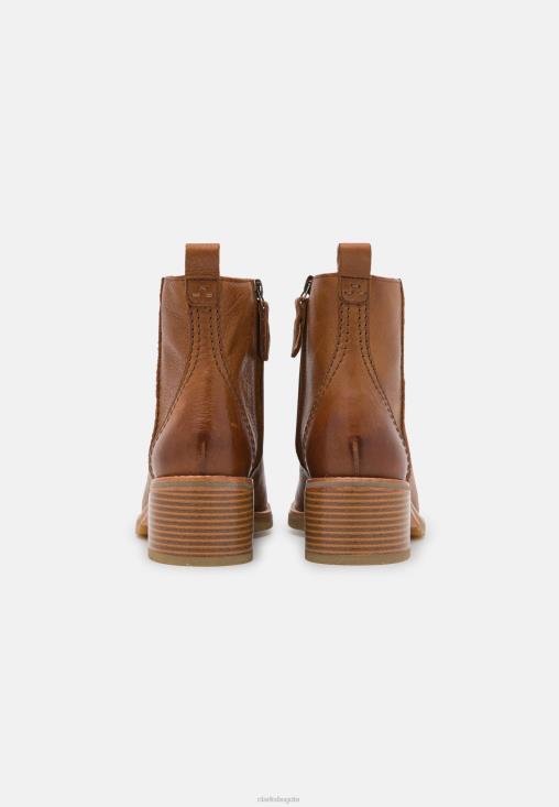 Clarks 0DX8L7086 botines colonia con cremallera clarks tostado oscuro unisexo bronceado oscuro