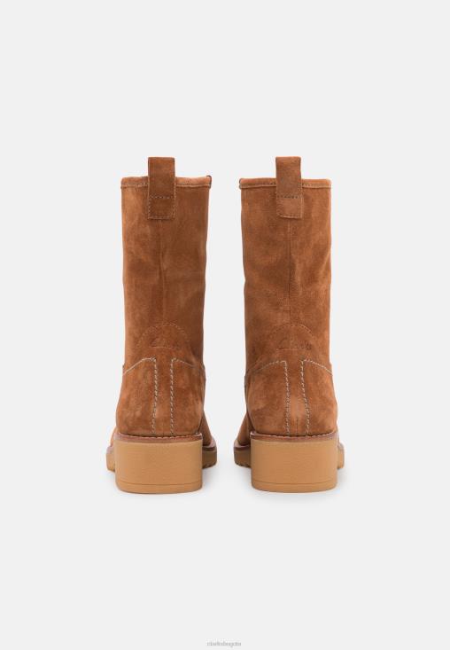 Clarks 0DX8L7089 Botines clásicos eden mid hi en tostado oscuro de Clarks unisexo bronceado oscuro