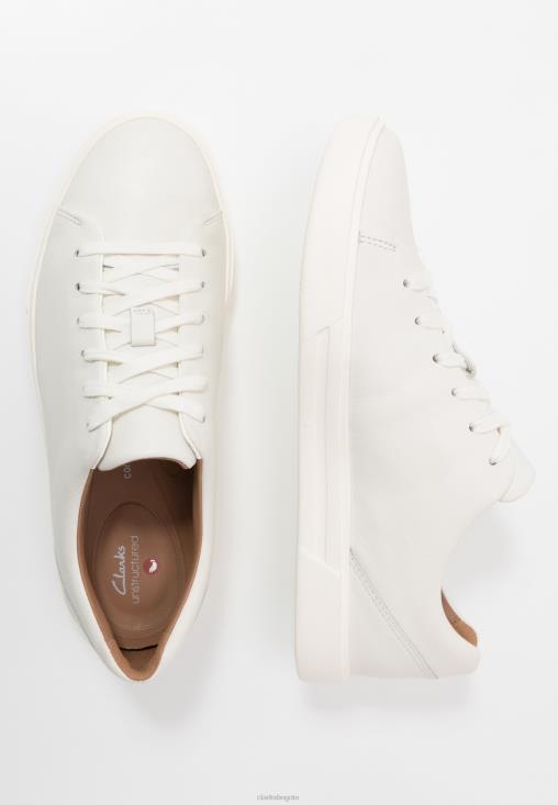 Clarks 0DX8L7103 zapatillas costa encaje clarks blanco unisexo blanco