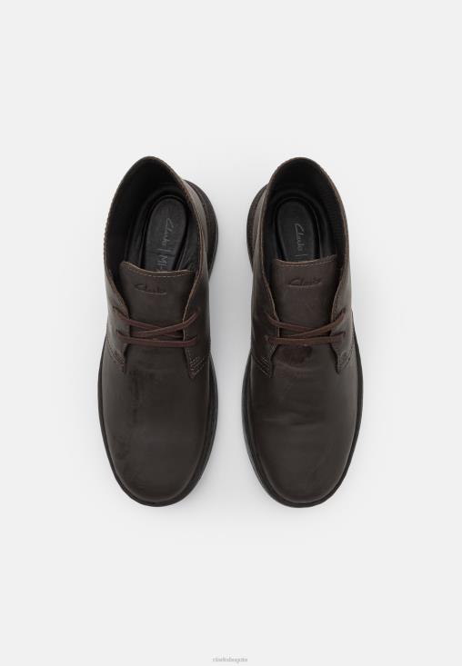 Clarks 0DX8L7112 zapatos casuales con cordones clarks court lite en marrón oscuro unisexo marron oscuro