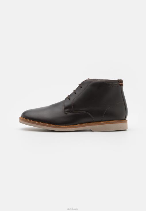 Clarks 0DX8L7115 zapatos con cordones clarks atticus mid casual marrón oscuro unisexo marron oscuro