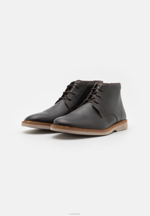 Clarks 0DX8L7115 zapatos con cordones clarks atticus mid casual marrón oscuro unisexo marron oscuro