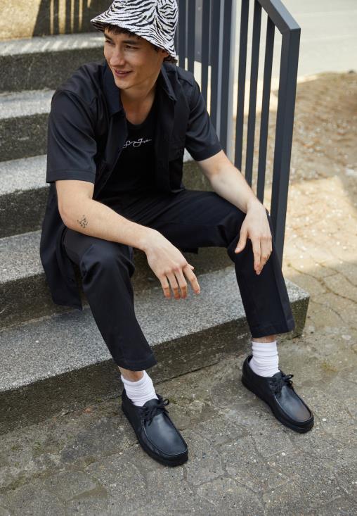 Clarks 0DX8L7118 wallabee casual cordones clarks negros unisexo negro