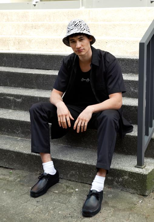 Clarks 0DX8L7118 wallabee casual cordones clarks negros unisexo negro