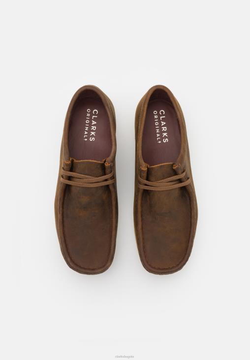 Clarks 0DX8L7125 wallabee zapatos casuales con cordones clarks beeswax unisexo cera de abejas