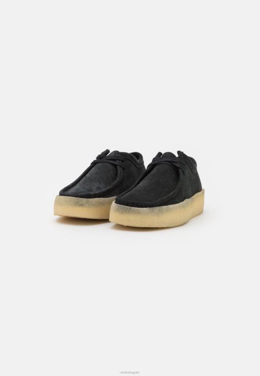Clarks 0DX8L7129 Zapatos informales con cordones en negro Wallabee Cup de Clarks unisexo negro