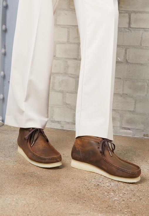 Clarks 0DX8L7130 clarks wallabee casual con cordones cera de abejas unisexo cera de abejas