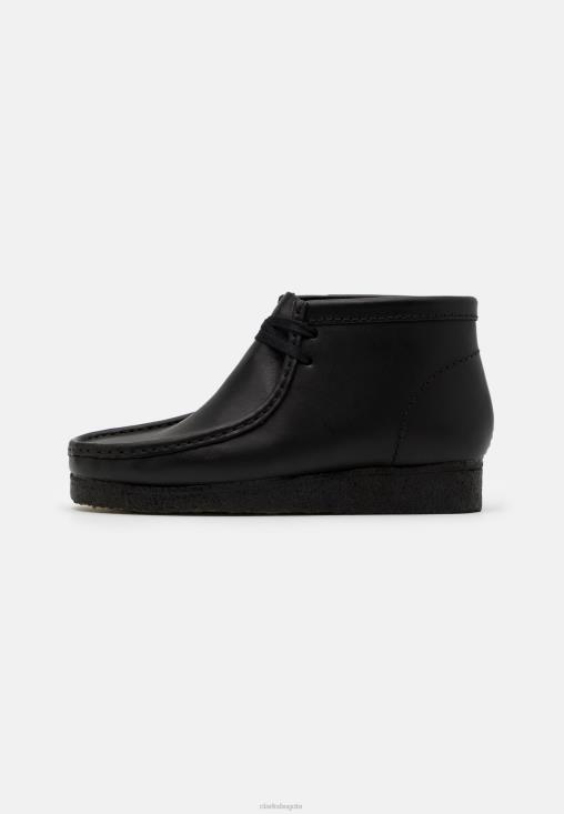 Clarks 0DX8L7137 clarks wallabee zapatos casuales con cordones unisexo negro