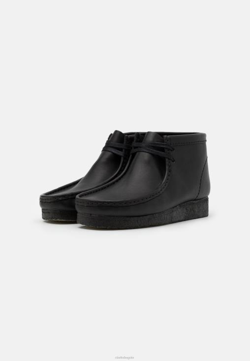 Clarks 0DX8L7137 clarks wallabee zapatos casuales con cordones unisexo negro