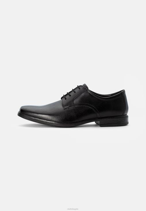 Clarks 0DX8L7139 zapatos clarks howard walk negros con cordones unisexo negro
