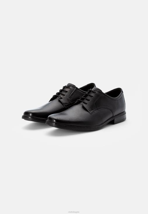 Clarks 0DX8L7139 zapatos clarks howard walk negros con cordones unisexo negro