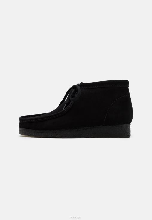 Clarks 0DX8L7140 clarks wallabee negro casual con cordones unisexo negro
