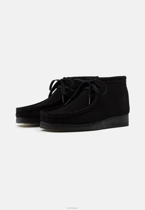 Clarks 0DX8L7140 clarks wallabee negro casual con cordones unisexo negro