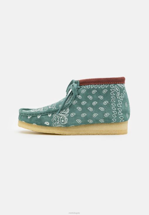 Clarks 0DX8L7147 zapatos casuales con cordones clarks wallabee verdes unisexo verde