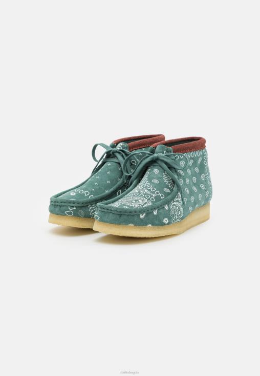 Clarks 0DX8L7147 zapatos casuales con cordones clarks wallabee verdes unisexo verde