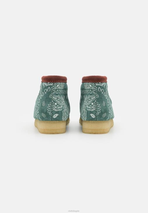 Clarks 0DX8L7147 zapatos casuales con cordones clarks wallabee verdes unisexo verde