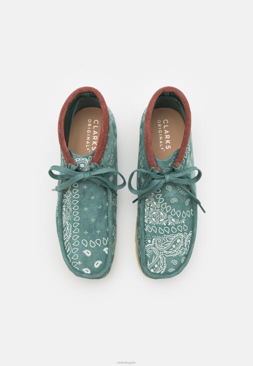 Clarks 0DX8L7147 zapatos casuales con cordones clarks wallabee verdes unisexo verde