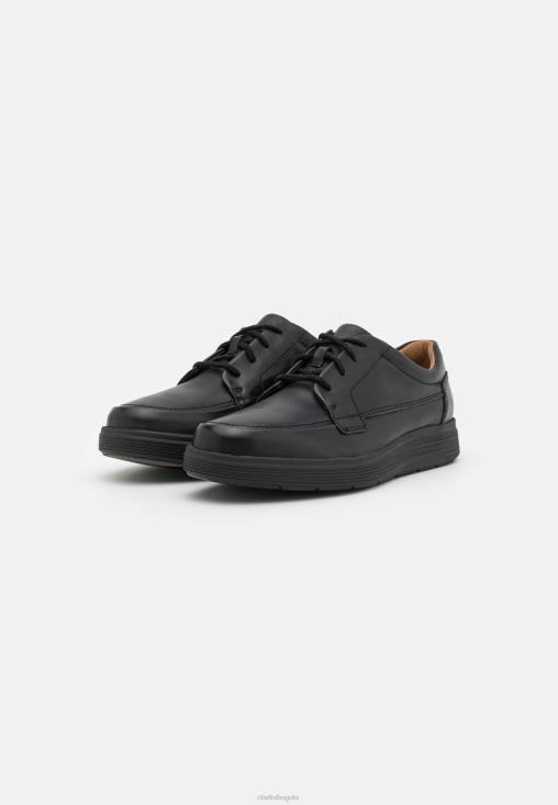 Clarks 0DX8L7153 zapatos con cordones negros un abode easy de clarks unisexo negro