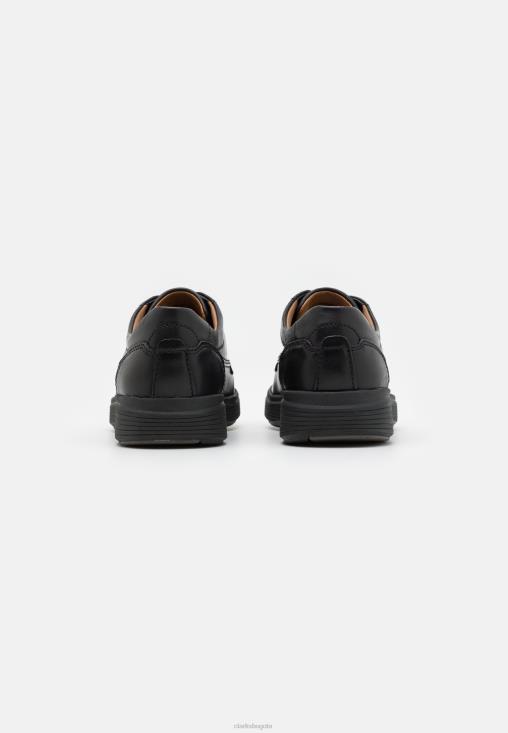 Clarks 0DX8L7153 zapatos con cordones negros un abode easy de clarks unisexo negro