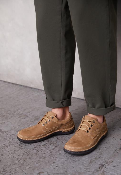 Clarks 0DX8L7159 naturaleza tres casuales con cordones clarks arena oscura unisexo arena oscura