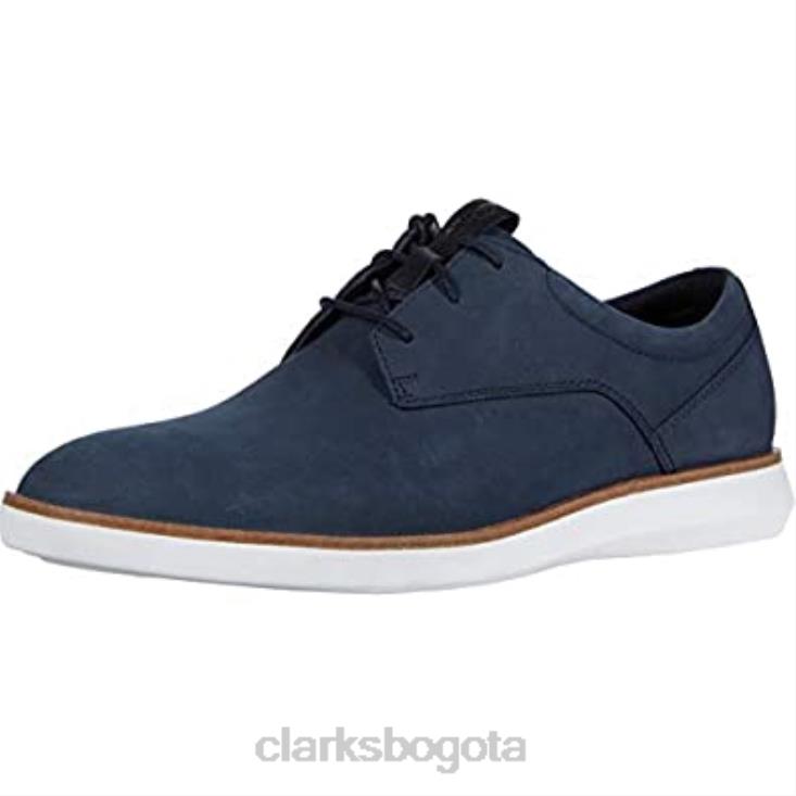 Clarks 0DX8L716 Zapatilla de deporte Banwell Lace de hombre de nobuk azul marino clarks hombres nubuck azul marino