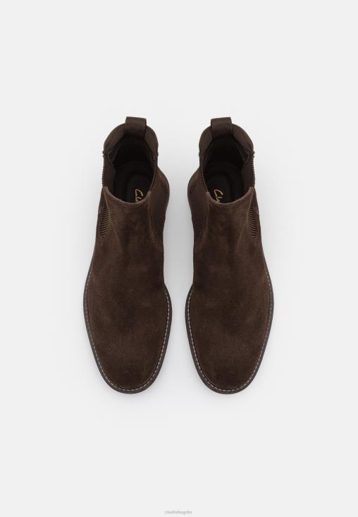 Clarks 0DX8L7162 clarks botines clarkdale hall marrón oscuro unisexo marron oscuro
