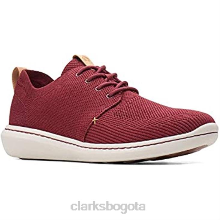 Clarks 0DX8L723 Zapatilla clarks step urban mix rojo burdeos para hombre hombres rojo burdeos