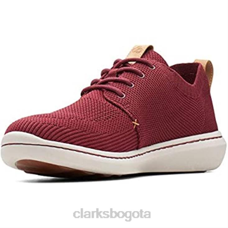 Clarks 0DX8L723 Zapatilla clarks step urban mix rojo burdeos para hombre hombres rojo burdeos