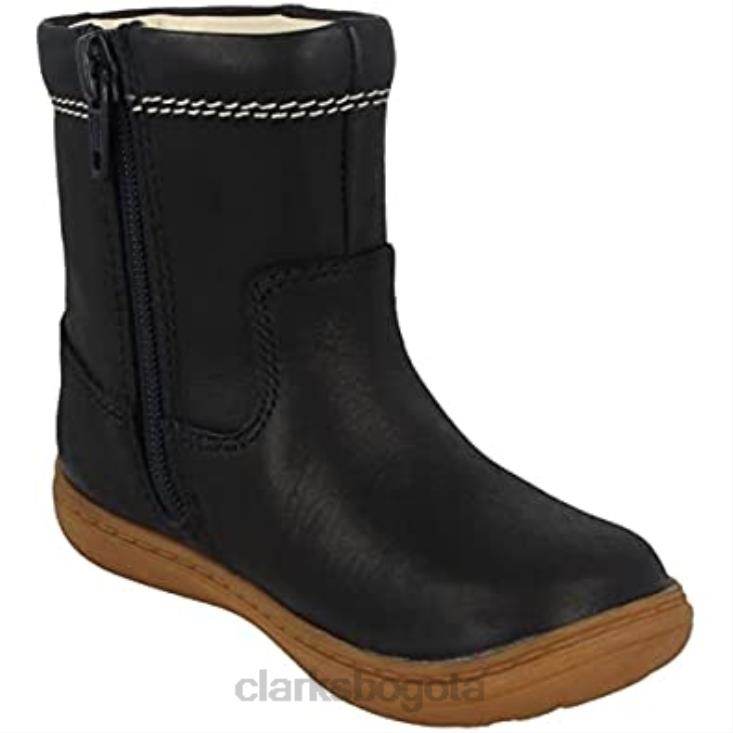 Clarks 0DX8L724 botas infantiles combi flash midi t azul marino para niña clarks niños combinado azul marino
