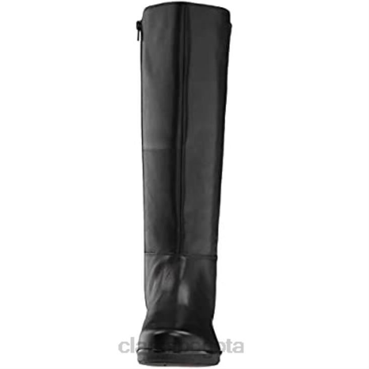 Clarks 0DX8L726 botas de moda mujer Hope Play negro cuero textil clarks mujer textil de cuero negro