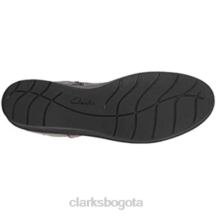 Clarks 0DX8L726 botas de moda mujer Hope Play negro cuero textil clarks mujer textil de cuero negro