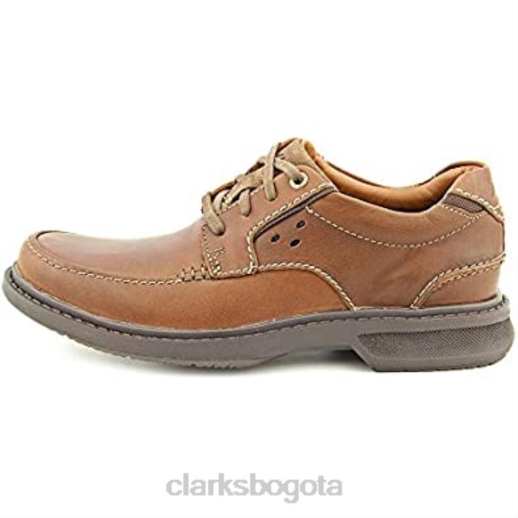 Clarks 0DX8L737 Clarks Wavecenter Ave zapatos Oxford de cuero tipo mocasín marrón para hombre hombres