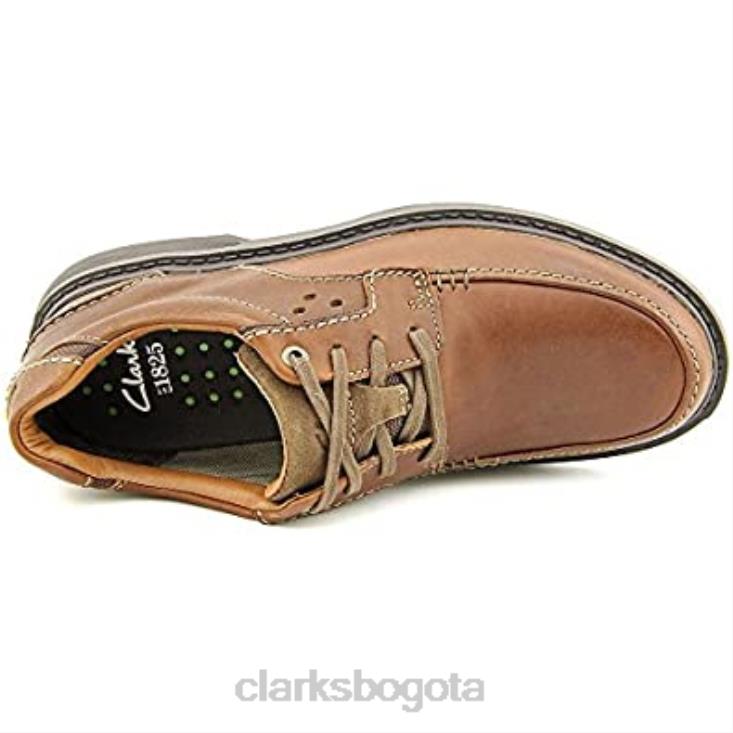 Clarks 0DX8L737 Clarks Wavecenter Ave zapatos Oxford de cuero tipo mocasín marrón para hombre hombres