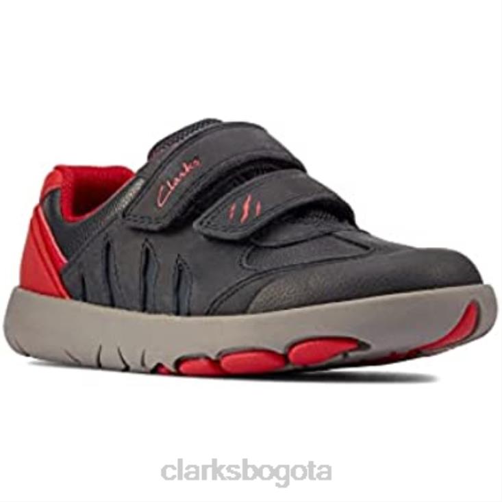 Clarks 0DX8L738 Zapatillas clarks rex play k para niño azul marino rojo niños rojo marino
