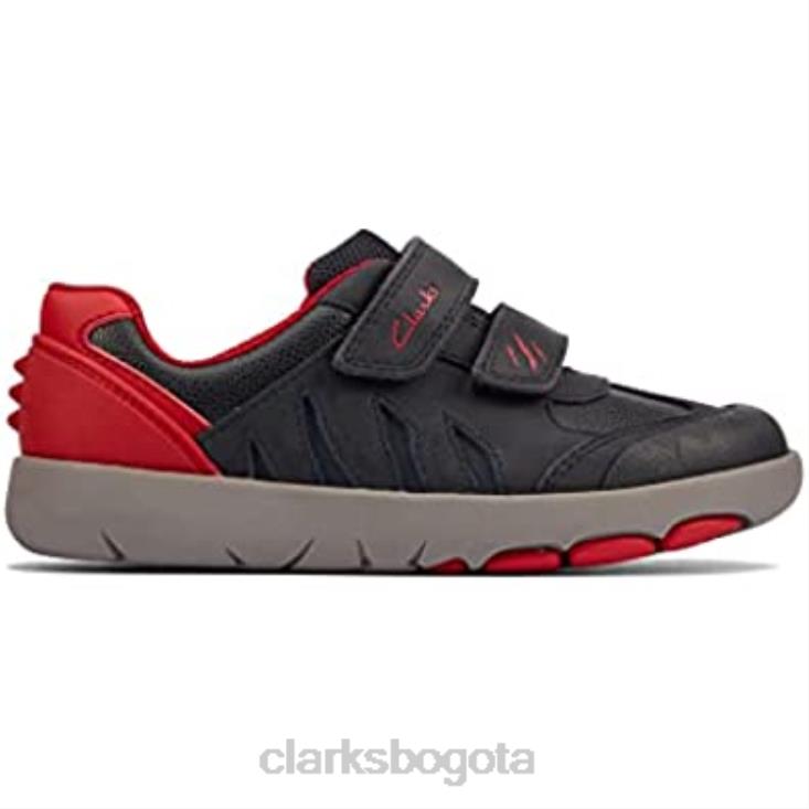 Clarks 0DX8L738 Zapatillas clarks rex play k para niño azul marino rojo niños rojo marino