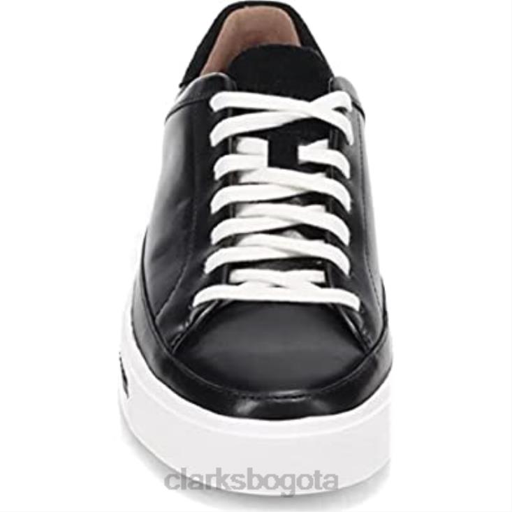 Clarks 0DX8L739 Zapato clarks un maui tie de cuero negro para mujer mujer cuero negro