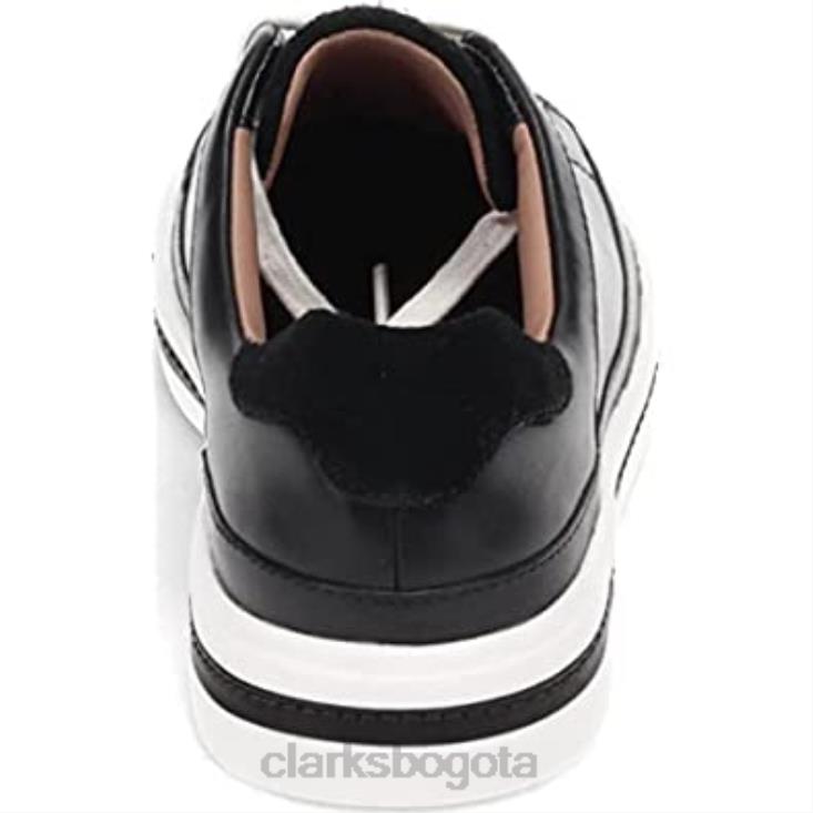 Clarks 0DX8L739 Zapato clarks un maui tie de cuero negro para mujer mujer cuero negro