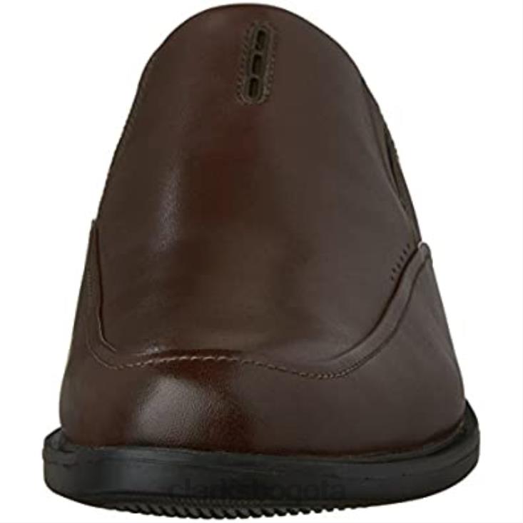 Clarks 0DX8L741 hombre unbizley lane vestido sin cordones de cuero oxfords clarks marrón hombres marrón