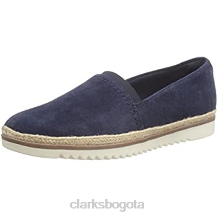 Clarks 0DX8L742 mocasines serena paige para mujer ante azul marino clarks mujer gamuza azul marino