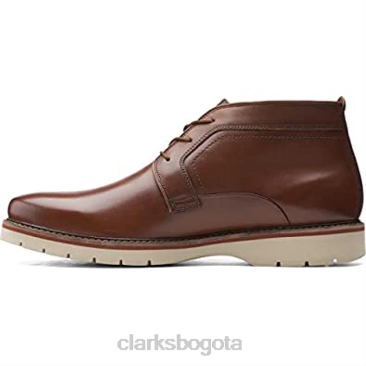Clarks 0DX8L743 bota chukka media bayhill para hombre clarks cuero tostado oscuro hombres cuero bronceado oscuro