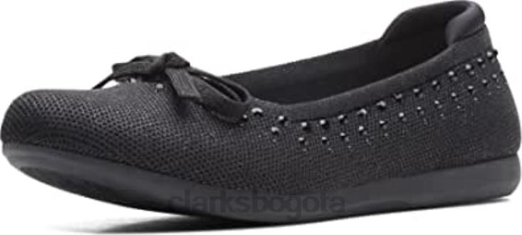 Clarks 0DX8L748 Clarks planos Carly Hope de mujer negra mujer negro