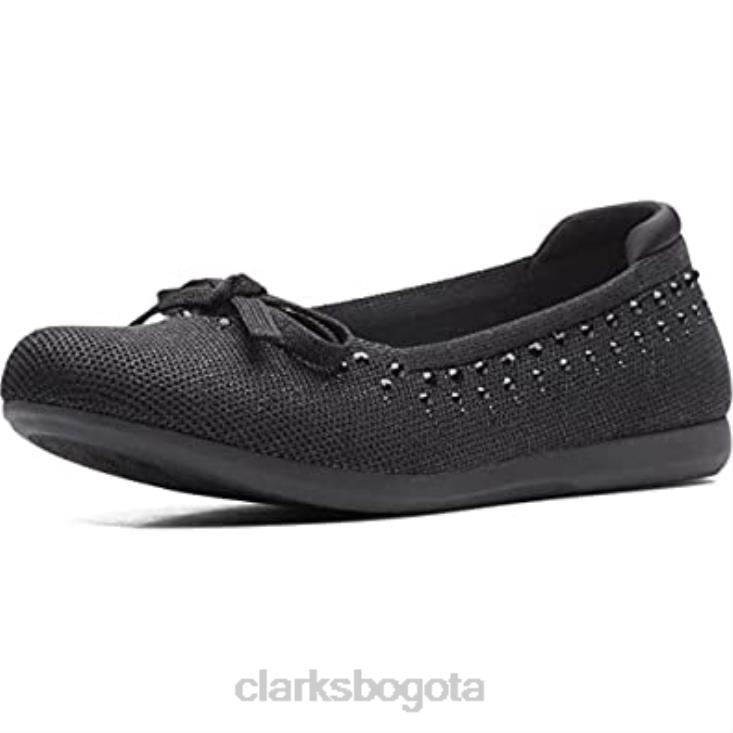 Clarks 0DX8L748 Clarks planos Carly Hope de mujer negra mujer negro