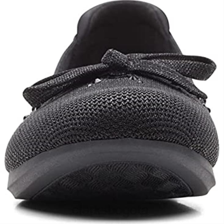 Clarks 0DX8L748 Clarks planos Carly Hope de mujer negra mujer negro