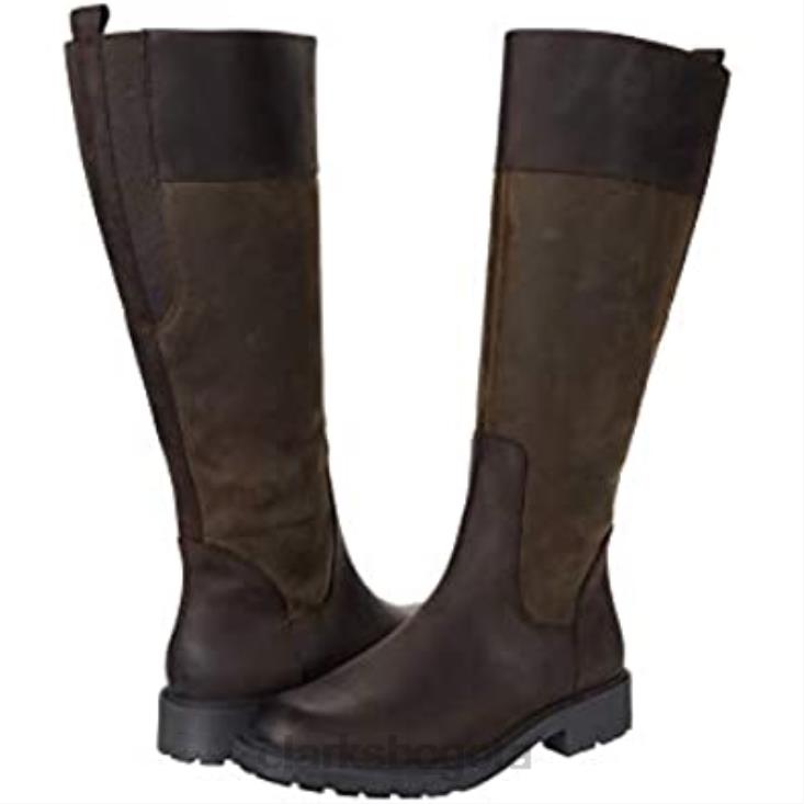 Clarks 0DX8L751 orinocco 2 hi clarks cuero marrón oscuro unisexo cuero marrón oscuro