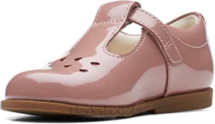 Clarks 0DX8L76 Drew Play zapatos de cuero para niños pequeños Clarks rosa niños