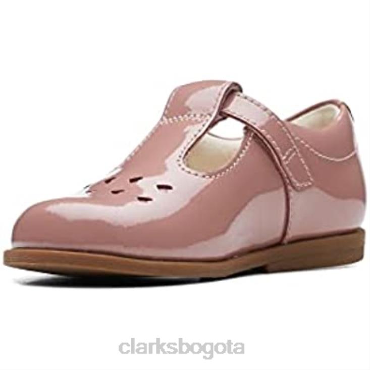 Clarks 0DX8L76 Drew Play zapatos de cuero para niños pequeños Clarks rosa niños