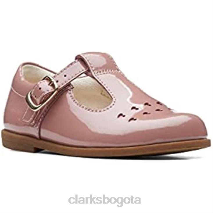 Clarks 0DX8L76 Drew Play zapatos de cuero para niños pequeños Clarks rosa niños