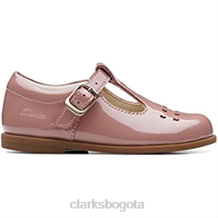 Clarks 0DX8L76 Drew Play zapatos de cuero para niños pequeños Clarks rosa niños