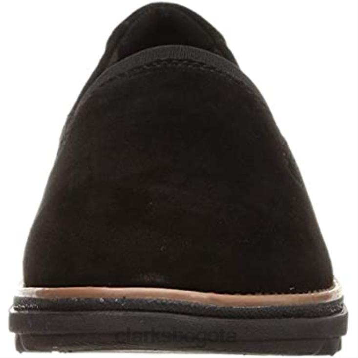 Clarks 0DX8L760 Mocasines sharon dolly de clarks world de gamuza negra con tostado oscuro para mujer mujer ante negro con mundo bronceado oscuro